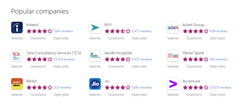 5 Star Indeed.com reviews
